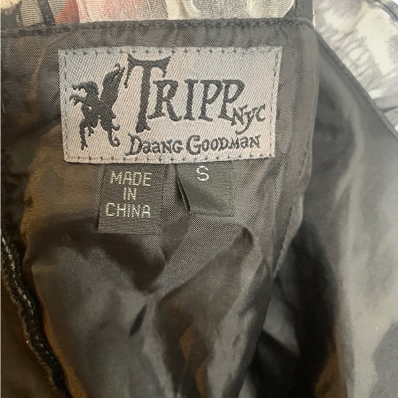 Tripp NYC Skull Grunge V Neck Black Gothic Lolita Baby Doll Dress Small - Picture 5 of 14